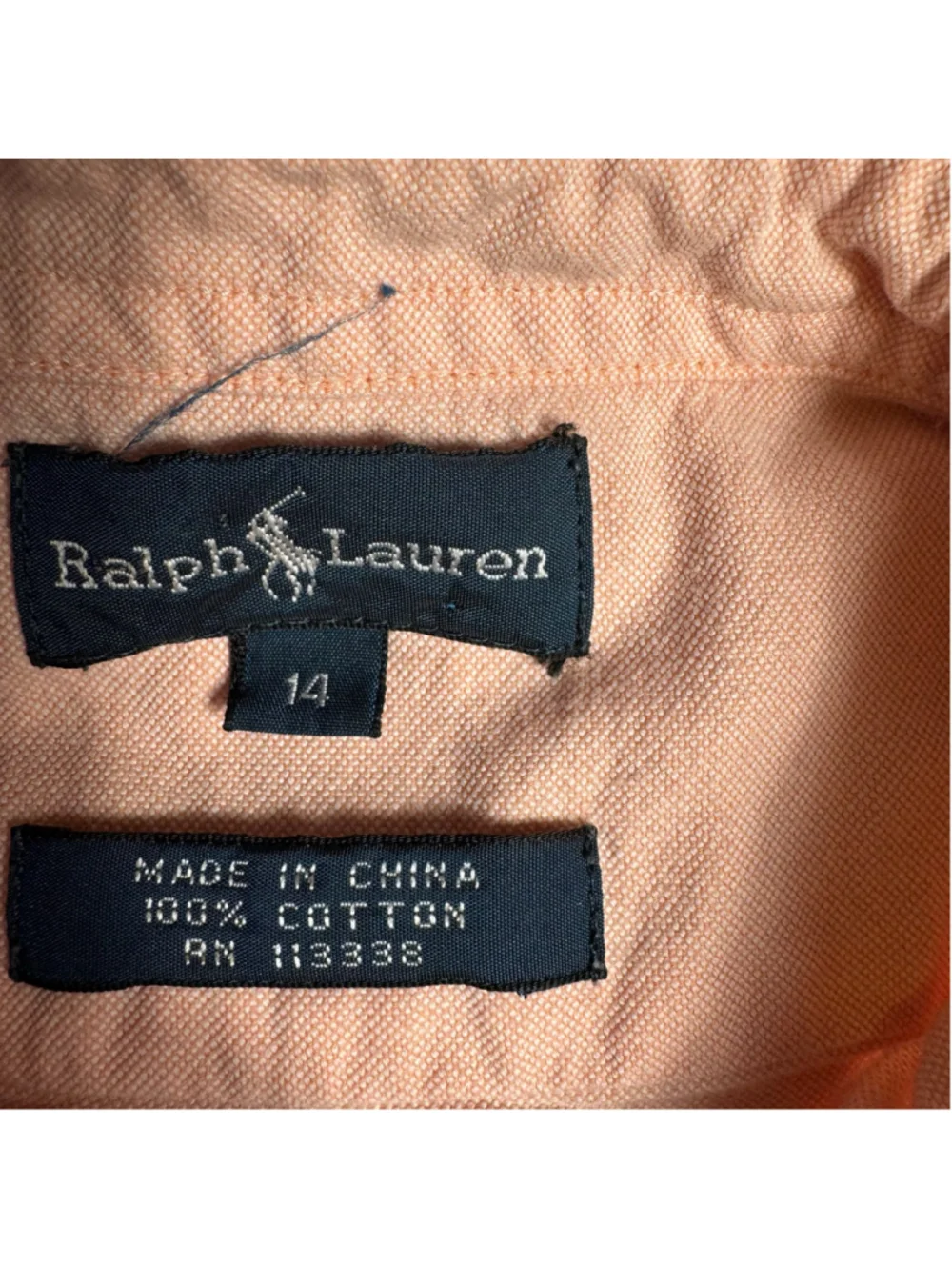 Boys Ralph Lauren Button Down Shirt Size 14 coral